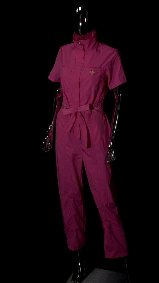 Jumsuit Buttoned whit Belt Front Zipper